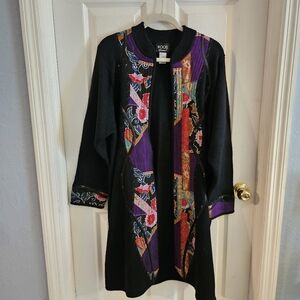Koos Of Course Van Den Akker Vintage Quilted Patchwork Duster Long Cardigan 2X